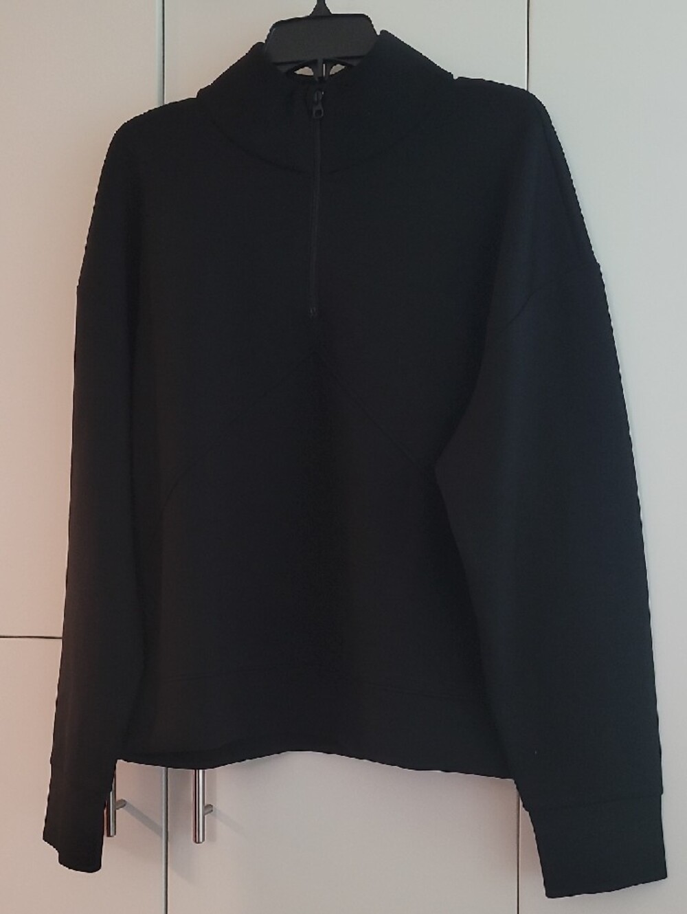NFINITY Black Half-Zip Funnel Neck Sweater